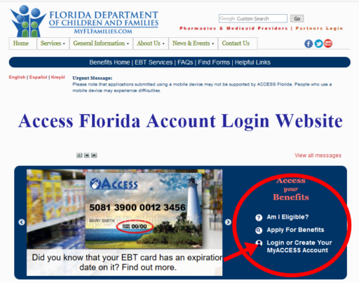 Access the Florida Account Login @ www.myflorida.com/accessflorida