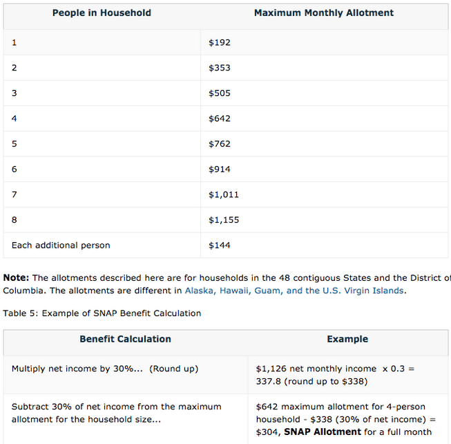 Income limit for food stamps in Georgia
