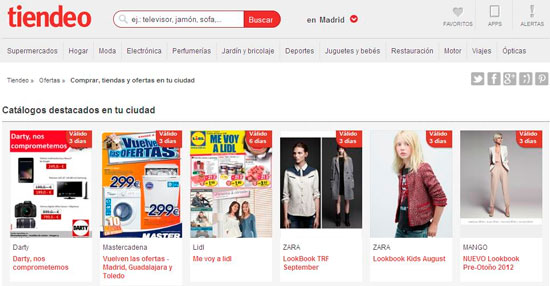 geo-located shopping catalogs