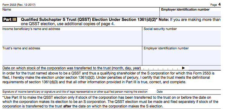 form 2553 instructions