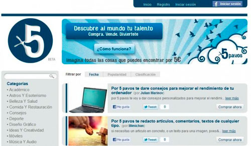sell our services over the Internet from 5 euros