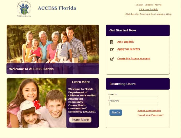 MyFloridaAccess login